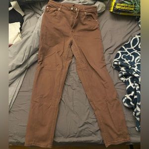H&M high waist brown mom jeans size 12